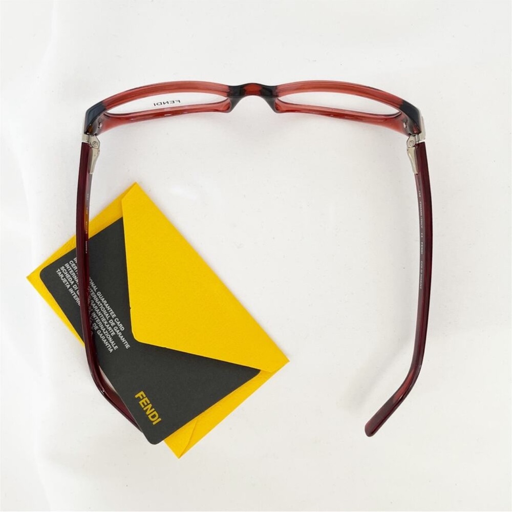 FENDI Eyeglass Frames F666R 603 Womens Burgundy 51x16x135, with unbranded case - Picture 7 of 11